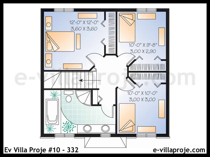 Ev Villa Proje #10 – 332 Ev Villa Projesi Model Detayları