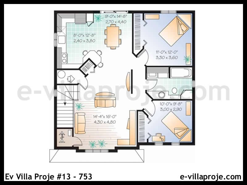 Ev Villa Proje #13 – 753 Ev Villa Projesi Model Detayları