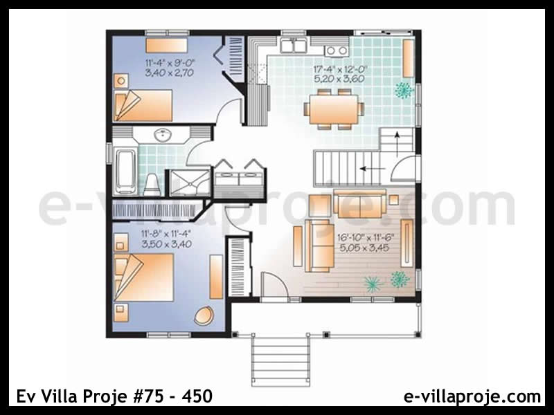 Ev Villa Proje #75 – 450 Ev Villa Projesi Model Detayları