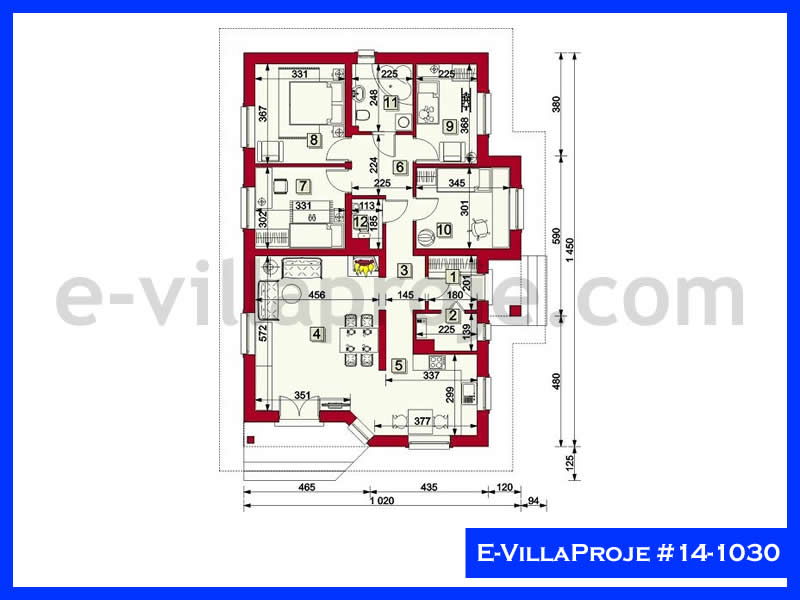 E-VillaProje #14-1030 Ev Villa Projesi Model Detayları