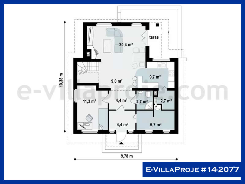 E-VillaProje #14-2077 Ev Villa Projesi Model Detayları